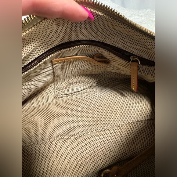 Dooney & Bourke Vintage Tan Mini Barrel Bag Purse Y2K Neutral Rare EUC Preppy - Picture 8 of 16